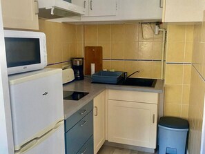 Fridge, microwave, oven, stovetop - Sunny studio, AC, pets & parking - 2 guests (Amélie-les-Bains-Palalda)