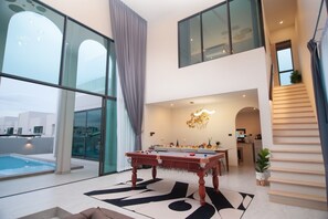 Games room - Nacha Pool Villa Cha-am Relax, have a comfortable day, in a warm and cozy style, (ชะอ  ำ)
