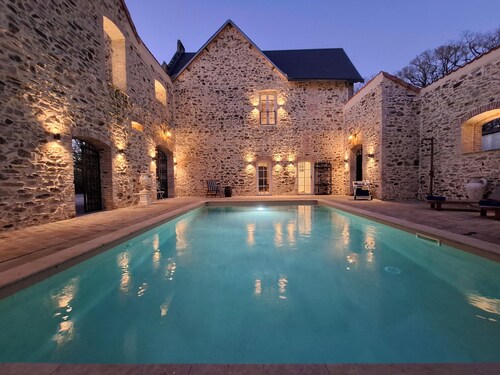 Private 63-Acre Estate near Niort with Pool & Hot Tub - Sleeps 11 - Pet Friendly