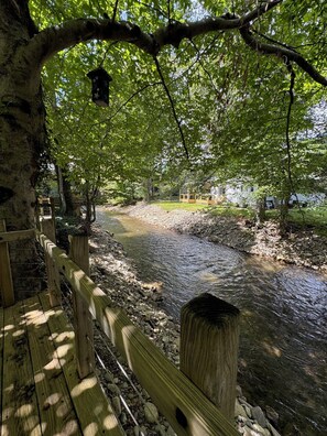 Property grounds - Beautiful Creekside Cottage with Private Deck in Maggie Valley (Maggie Valley)