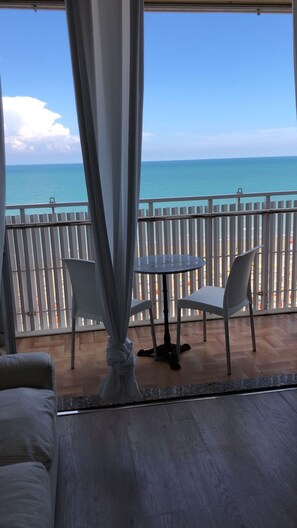 Apartment, 3 Bedrooms, Balcony, Ocean View | Balcony - Seafront Apartment in Lignano (Lignano Sabbiadoro)