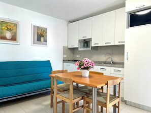 Apartment, 1 Bedroom, Balcony, City View | Dining room - Renovated Flat in Lignano Center (Lignano Sabbiadoro)