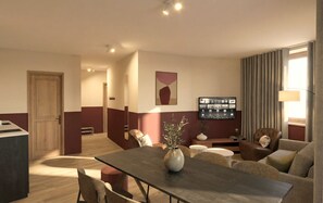 Family Condo, 2 Bedrooms, City View | Living area - Malerweg Residenz (Pirna)
