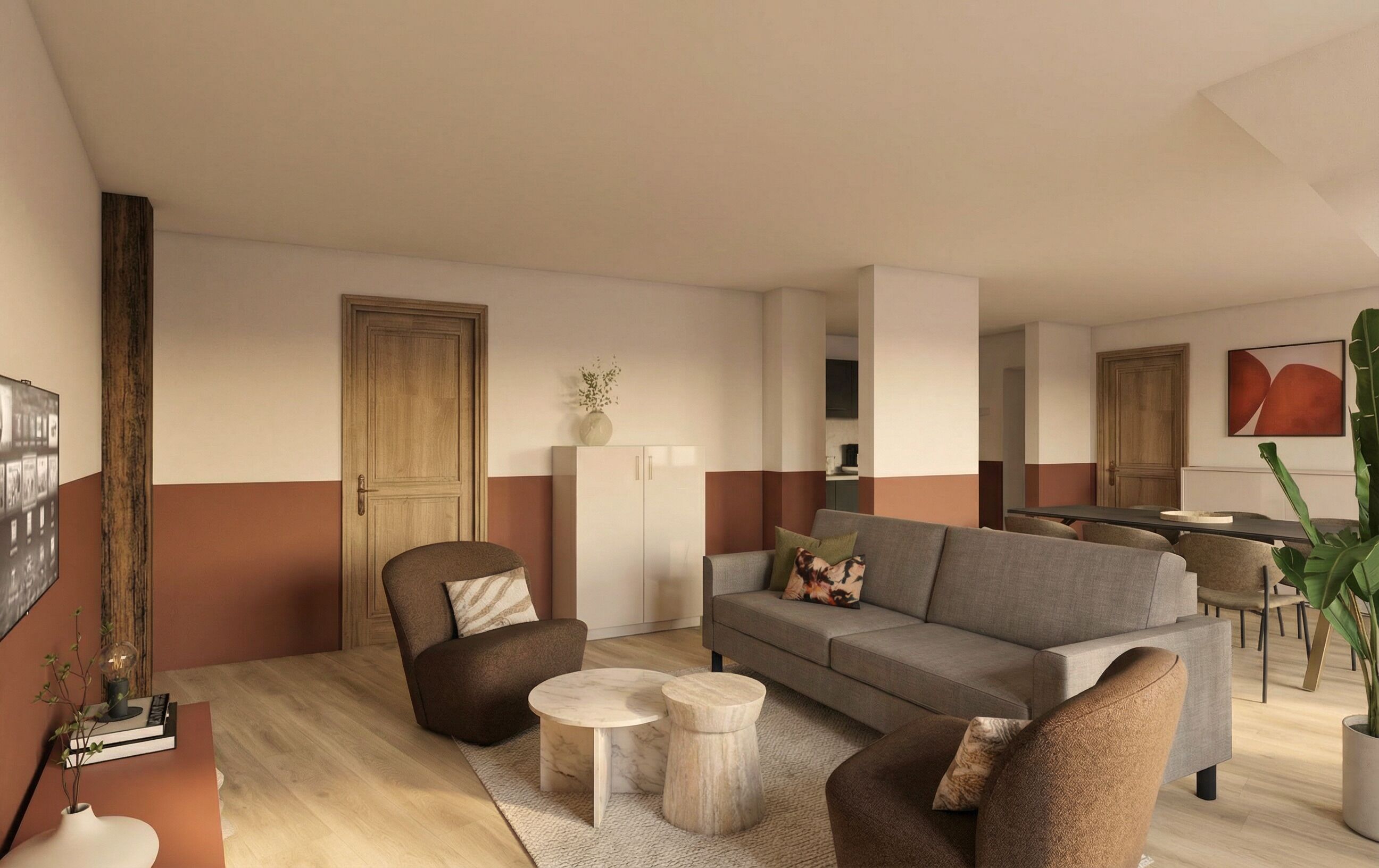 Condo Confort, 2 chambres, vue sur la ville | Aire de séjour