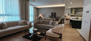 Living area - ELITE Comfort 4BR Apartment AeonTowers   (6th of October City)