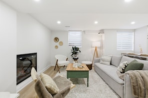 Living area - Sunny Haven – Curated Private Suite w/ Projector (Holland Landing)