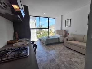 Interior - Newly Equipped Studio in Rodadero Sur - Beach, Restaurants and Tranquility (Gaira)