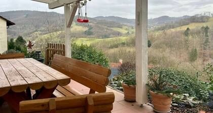 Vacation apartment Abendrot Lindenfels directly on the Nibelungensteig
