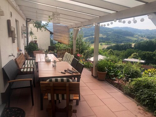 Vacation apartment Abendrot Lindenfels directly on the Nibelungensteig