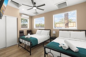6 habitaciones, escritorio, wifi gratis y ropa de cama 