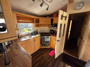 Mobile Home, 2 Bedrooms, Patio | Interior - Cozy 2-bedroom Mobile Home in Kirkcolm With Sea Views (Stranraer)