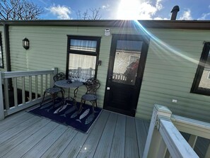 Mobile Home, 2 Bedrooms, Patio | Balcony - Cozy 2-bedroom Mobile Home in Kirkcolm With Sea Views (Stranraer)