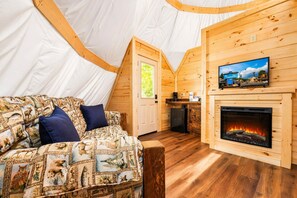 Living area - Glamping Tepee w/ King Bed + Pools + Resort access (Sevierville)