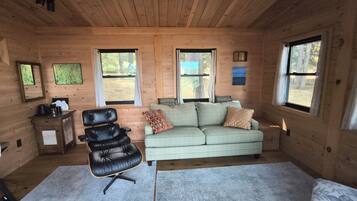 Smart TV, fireplace, video games, DVD player