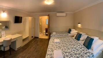 In-room safe, desk, laptop workspace, blackout curtains