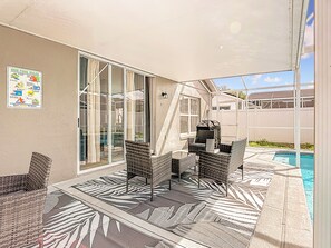 Terrace/patio - Charming 3-bedroom villa in adorable Kissimmee with AC (Kissimmee)