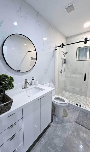 Hair dryer, towels