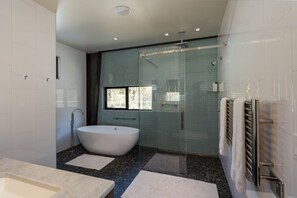 Hair dryer, towels