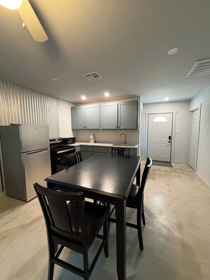 Fridge, microwave, oven, stovetop - 2-bedroom home in historic Comfort (Comfort)