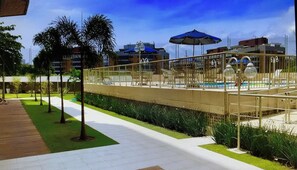 Terrace/patio - Best one-bedroom apartment in Barra da Tijuca - Post 5 on the beach. (Rio de Janeiro)