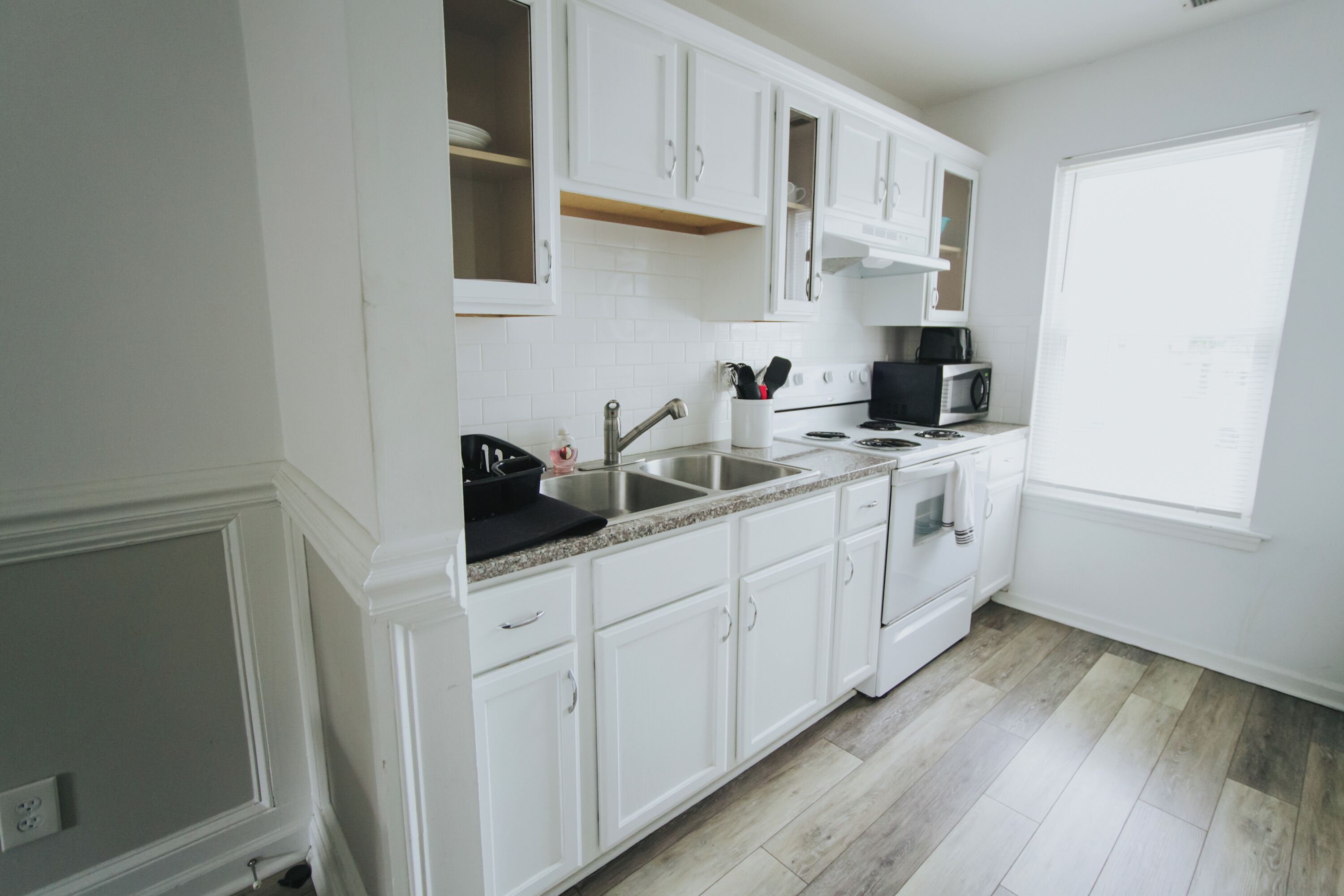 Fridge, dining tables