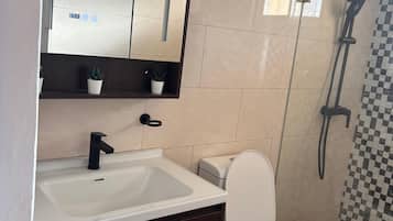 Serviettes fournies, savon, papier toilette