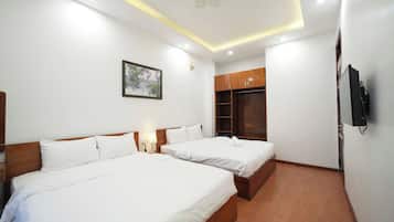 Dobbelt- eller tomannsrom, balkong, byutsikt