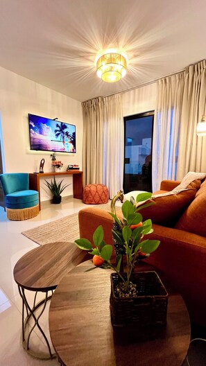 Smart TV - Rooftop Bliss Cozy 2-bedroom condo in soothing Punta Cana with private rooftop (Punta Cana)