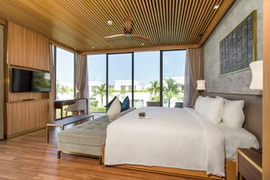 Vila luxo, vista para o oceano