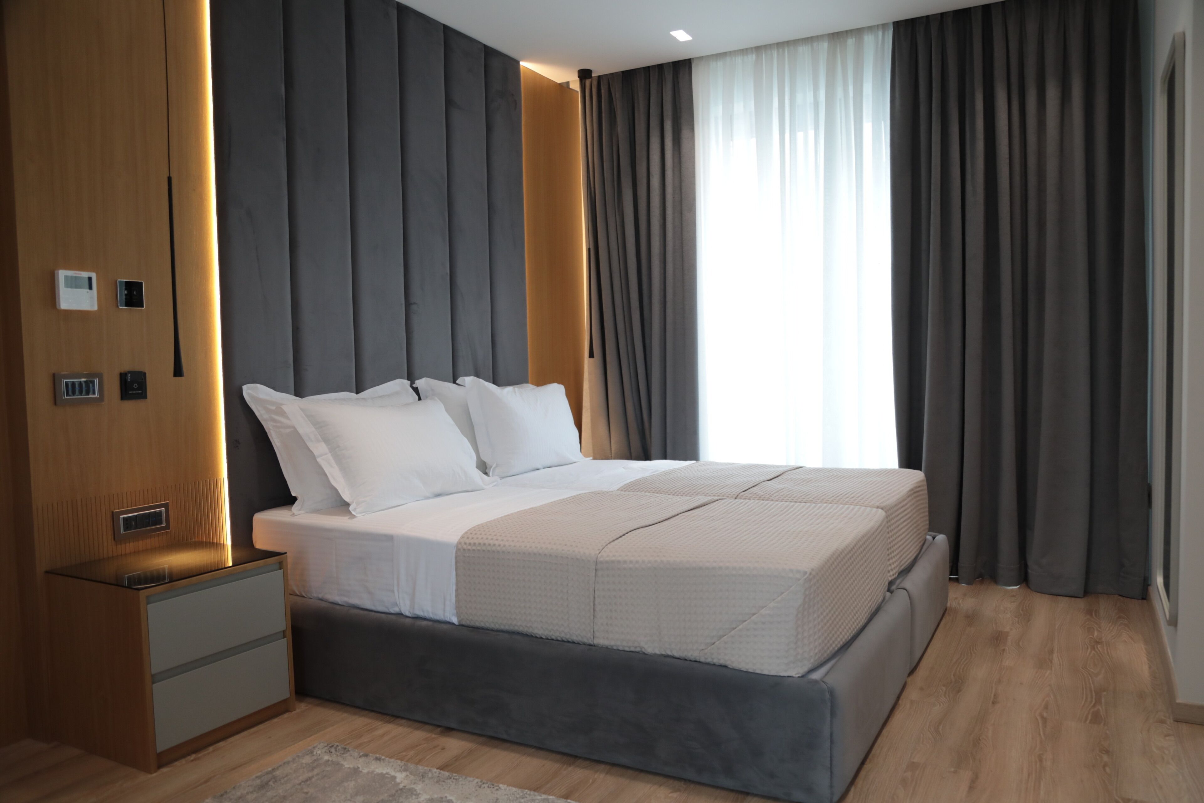 Frette Italian sheets, premium bedding, down duvets, memory-foam beds