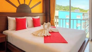 Deluxe-Doppelzimmer, 1 King-Bett, Balkon, Stadtblick