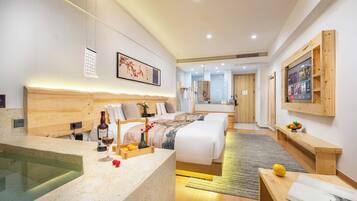 Premium bedding, individually decorated, individually furnished