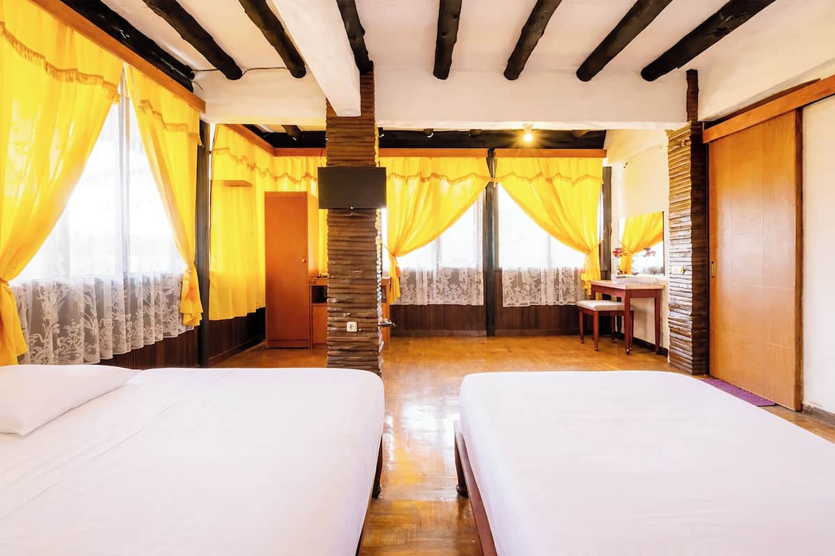 家庭雙人房, 1 間臥室, 庭園景