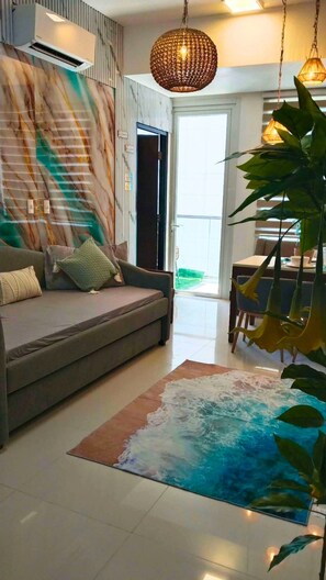 Living area - Mactan Newtown Beach Condo - OPR 1-Bedroom Unit (Lapu-Lapu)