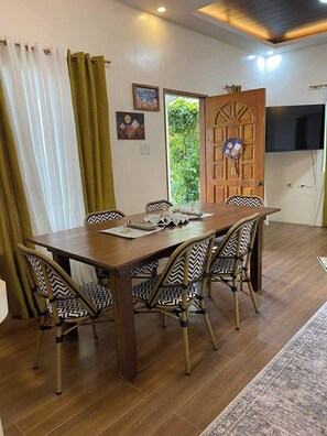 House, 1 Double Bed, Kitchen, Mountain View | Dining - Matahom Forest House by Araw Residences (Mambajao)