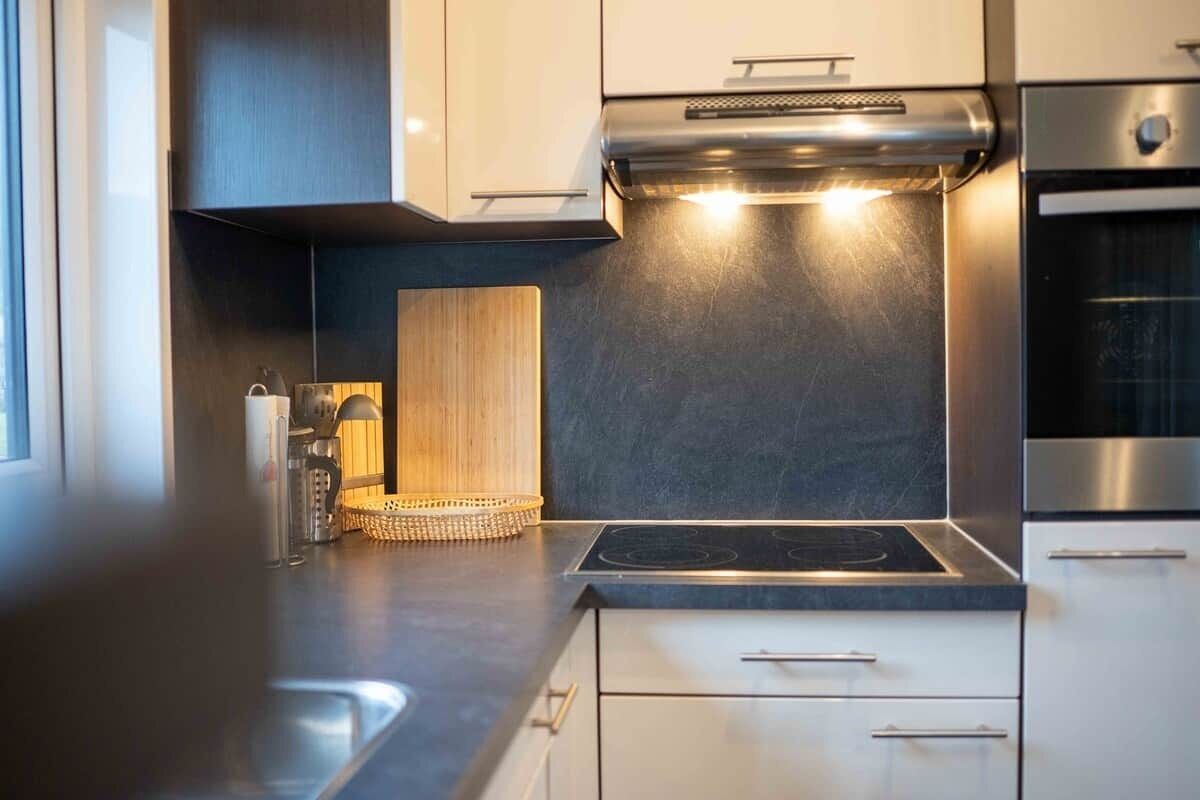 Refrigerador, horno, placa de cocina, tostadora