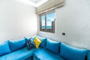 Living area - Stunning Ocean View: 2 Bedroom Apartment in Anza (Anza)