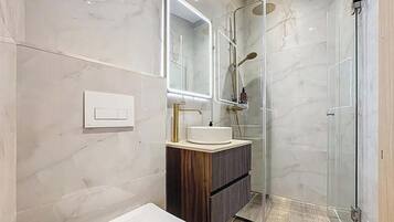 Shower, hair dryer