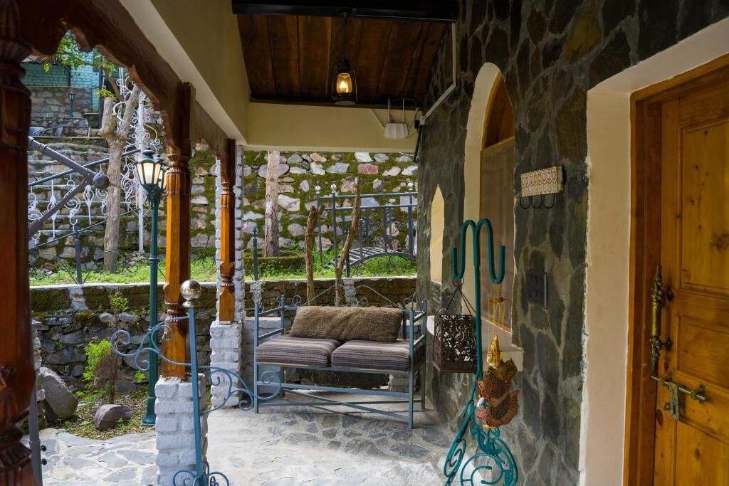 Superior cottage, uitzicht op binnenplaats | Terras