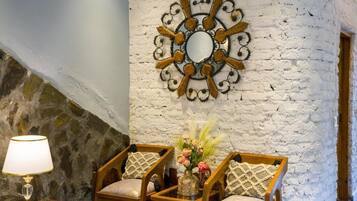 Deluxe-Ferienhaus, Blick auf den Innenhof | Innenbereich