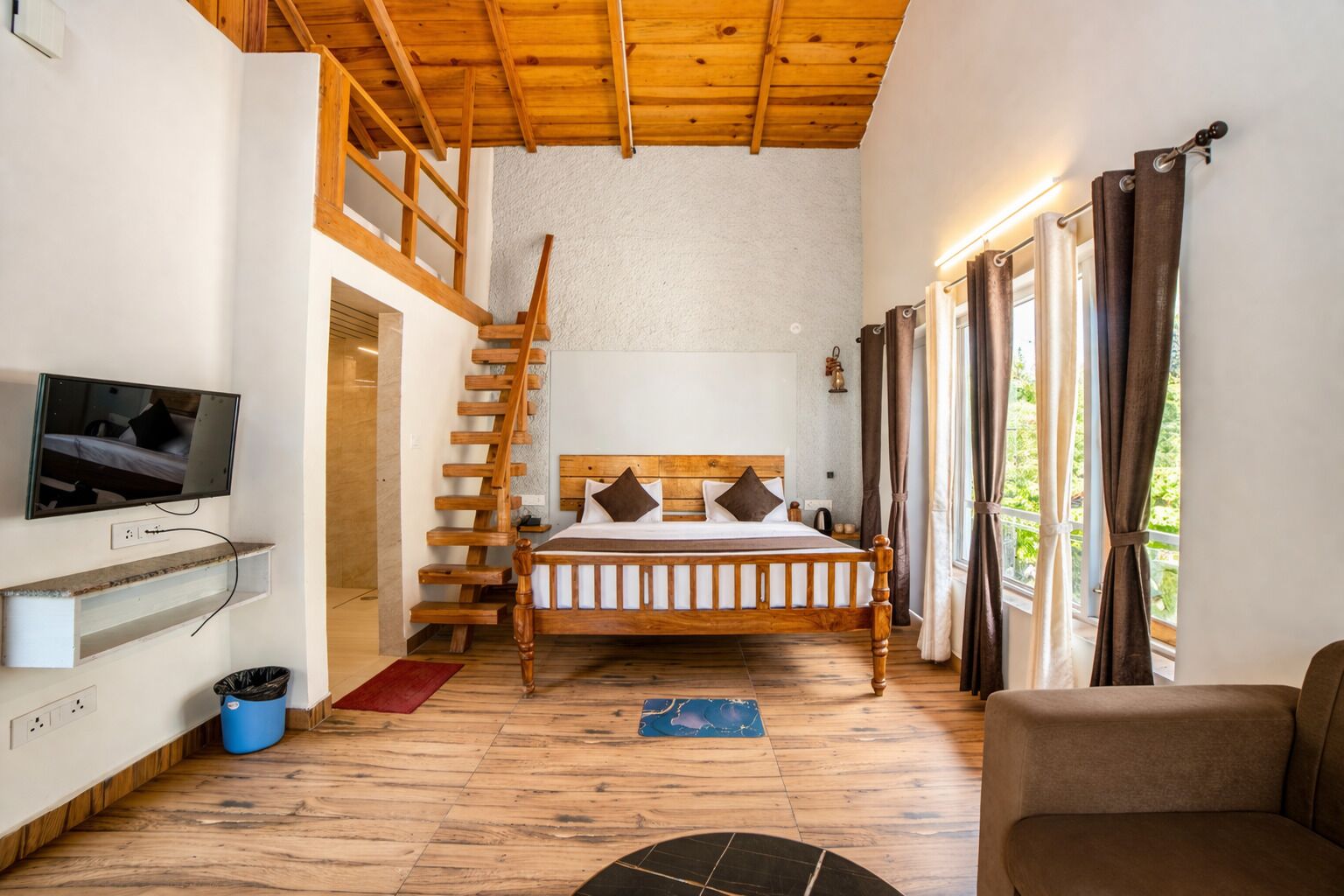 奢华四人房, 阳台, 山谷景观