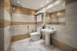 Kamar Triple Deluks, pemandangan kota | Kamar mandi