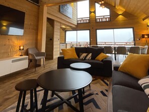 Living area - Chalet panoramic view - 14 guests (Besse-et-Saint-Anastaise-Super Besse)
