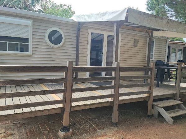 Terrace/patio - Comfortable mobile home, AC - 6 guests (Saint-Cyprien)