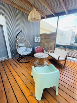 Terrace/patio - House 5 minutes walk from the beach (Saint-Pierre)