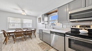 Fridge, microwave, oven, stovetop - Beautifully Renovated Surf City Duplex!!! (surf city)