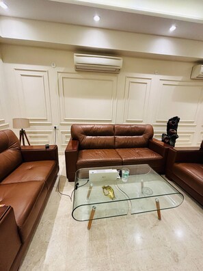 Apartment, 2 Bedrooms, Smoking, Balcony | Living room - Luxurious 2-bedroom Apartment With Shared Pool in Gurugram (Gurugram)