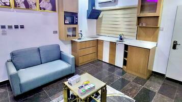 Phòng đôi hoặc 2 giường đơn Premium | Khu phòng khách