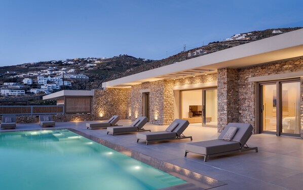 Villa, Sea View | Private pool - Beach House Houlakia Mykonos (Mykonos)