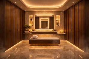 Couples treatment rooms, sauna, steam room, Turkish bath